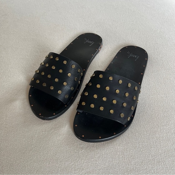 Beek Lovebird Black Stud Sandals Slides Size 8 - Picture 2 of 5